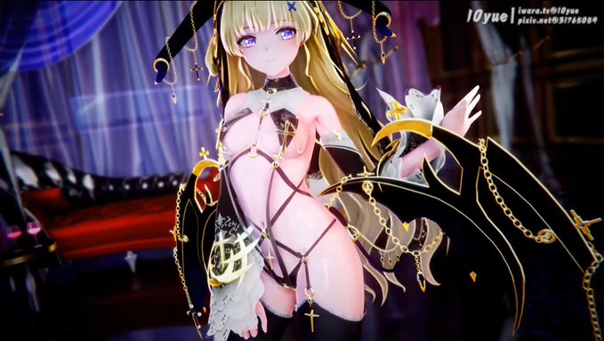 [Sex only][MMD]R18😈堕落的黑暗修女🔱小菲比-菲比#2_鸣潮_WutheringWaves_phoebe_ フィービー